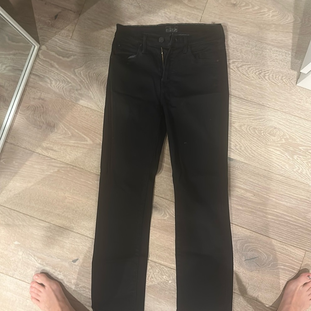 MOTHER BLACK STRETCH RASCAL ANKLE 25